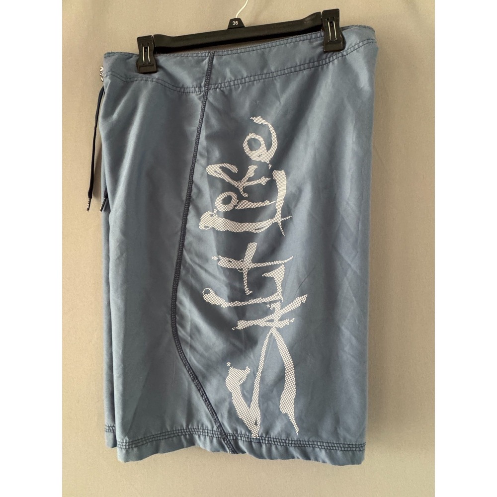 Salt Life SLX‑QD Board Shorts Men's 36x10 Skull Graphic Blue Pocket Cord Closure